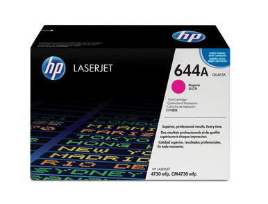 HP 644A Original Magenta Toner Cartridge - HP Color LaserJet CM Series Toner Cartridges - HP Color LaserJet CM4730 mfp Toner Cartridges