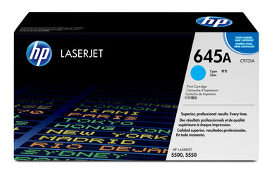 HP 645A Original Cyan Toner Cartridge - HP Color LaserJet Series Toner Cartridges - HP Color LaserJet 5550 Toner Cartridges
