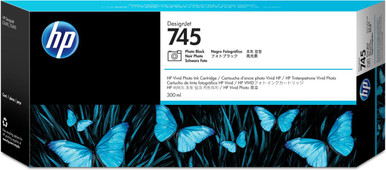 HP 745 Photo Black Standard Capacity Ink Cartridge 300ml - F9K04A - High-Impact Graphics - Durable Ink