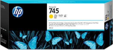 HP 745 Yellow Standard Capacity Ink Cartridge 300ml - F9K02A - High-Impact Graphics - Durable Ink