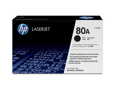 HP 80A Original Black Toner Cartridge - HP LaserJet Pro Series Toner Cartridges - HP LaserJet Pro 400 M401a Toner Cartridges