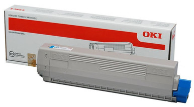 OKI 44844507 Original Cyan Toner Cartridge - Oki C Series Toner Cartridges - Oki C831n Toner Cartridges