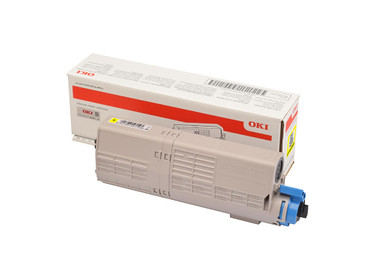 OKI 46490605 Toner Cartridge Original Yellow - Oki C Series Toner Cartridges - Oki C542dn Toner Cartridges