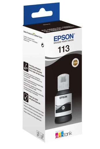 Epson 113 Ecotank Pigment Black Ink 127ml (C13T06B140) - Epson EcoTank Series Ink Car