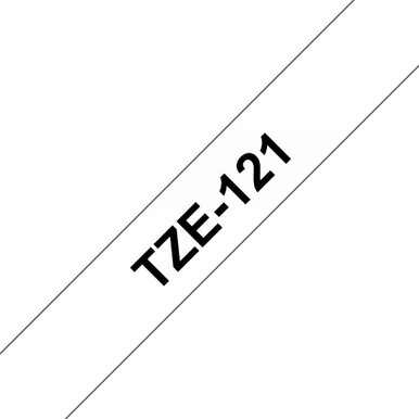 Brother Tze121 P-Touch Tze Label Tape 9Mm Gloss - Paper & Labels - Labelling Tape