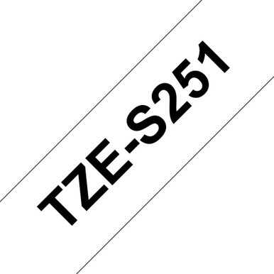 Brother Tzes251 Black On White 24Mm Strong Adhesive - Paper & Labels - Adhesive
