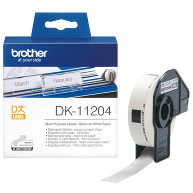 BROTHER DK11204 MULTI PURPOSE 17(W)X54(L)MM 400 LABELS - Paper & Labels - Mailing