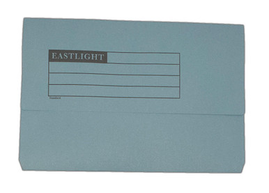 Half Flap Document Wallet Pack of 50 - Blue - Office Supplies - Document Storage