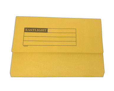 Half Flap Document Wallet Pack of 50 - Yellow - Office Supplies - Document Storage