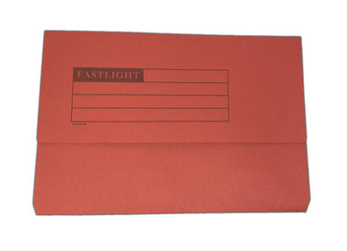 Half Flap Document Wallet Pack of 50 - Red - Office Supplies - Document Storage