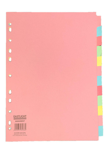 Subject Divider A4 12 Part Pastel - Dividers - Document Organization