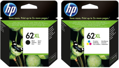 Original HP 62XL High Capacity Black & Tri-Colour Ink Cartridge Multipack - HP OfficeJet Series Ink Cartridges - HP Officejet 5746 e-All-in-One Printer Cartridges