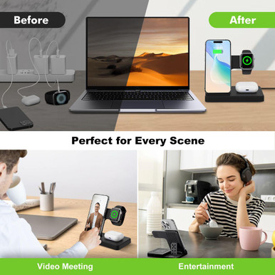 Wireless 3 in 1 Charging Station - Charging Devices - Electronics