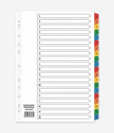 ValueX Index Mylar A-Z A4 - Office Supplies - Organizers