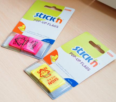 ValX PopUp Flags25mm SignHere 50 Tabs YW - Flags - Page Markers