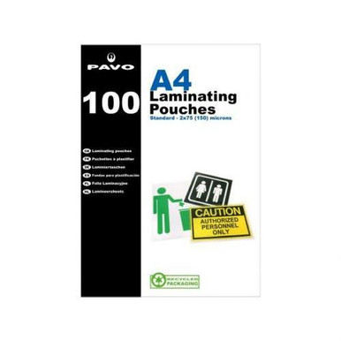 Cartridge World Compatible Printer Cartridges Pavo Lam Pouch 2x75 Mic A4 BX100 - Laminating - Pouches
