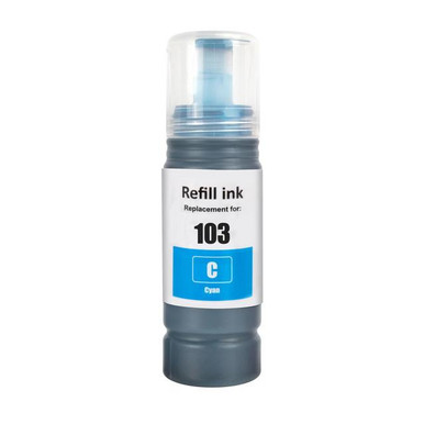 Compatible Epson 103 EcoTank Cyan Ink Bottle (C13T00S24A) - Epson EcoTank Series Ink Cartridges - Epson EcoTank L1110 Ink Cartridges