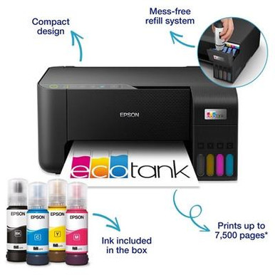 Epson EcoTank ET-2862 A4 Multifunction Wi-Fi Ink Tank Printer Wireless All-in-One - E