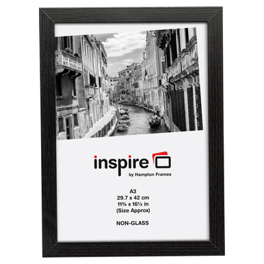 Kent A4 Non Glass Frame 20mm Black - Certificate Frames - Non-Glass Frames