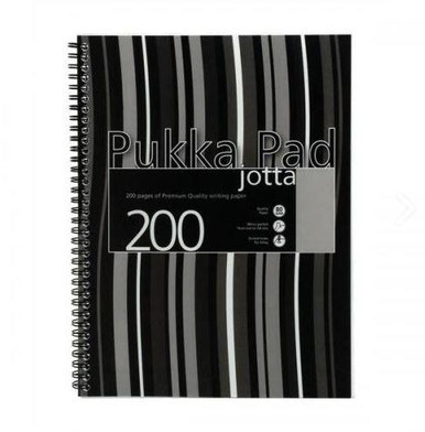 Pukka Jotta Wire A5 Poly BK Stripe PK3 - Notebooks - Wirebound Notebooks