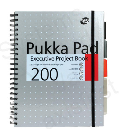 Pukka Metallic Exec Project Book A4 PK3 - Project Books - Wirebound Pads