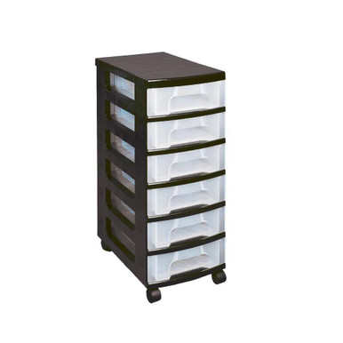 Really Useful Storage Tower 6x7L Black - Storage Boxes - Stackable Storage