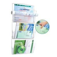 ReCeption Wall File Crystal Pack of 3 - Letter Trays - Mail Organizers