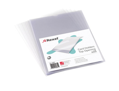 Rx Nyrex Card Holder A4 Short Edge PK25 - A4 Document Holders - Polypropylene Sleeves
