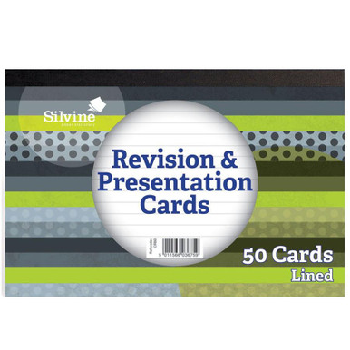 Silvine Revision Cards WH 152x102mm PD50 - Revision Cards - Ruled Cards