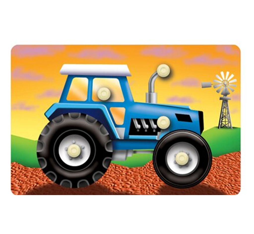 Construction Vehicles - Set of 3 Knob Puzzles 5,6,6 pieces