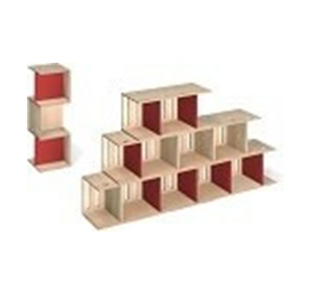 Chairs shown that it can be stacked for a bookshelf or cabinet
