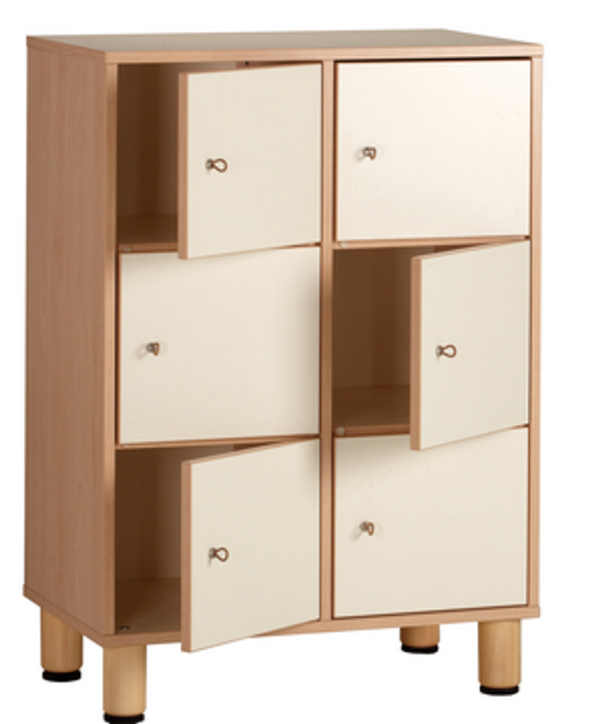 6 door dressing cabinet 70x41x100cmH