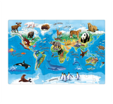 Animals Of The World Floor Puzzle Showing Native Animals-48 pieces