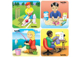 Set of 4 Gender Equity puzzles Australian made by Tuzzles 8 pce each