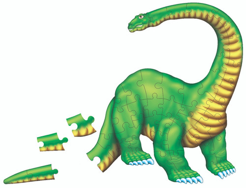 Brontosarus Wooden Floor Puzzle-50 pieces