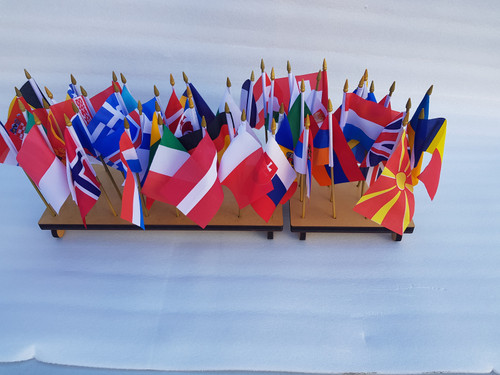 Europe 47 Flags with stand