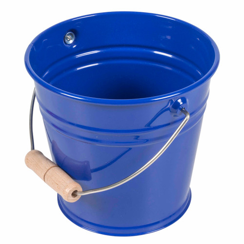 Small Metal Bucket: Blue