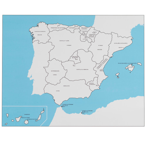 Spain Control Map: Labeled Spain Control Map: Labeled