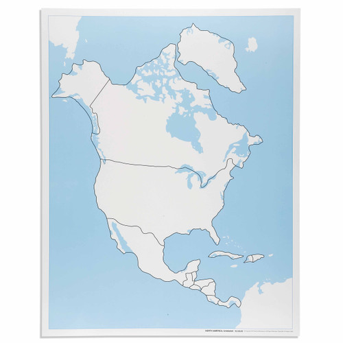North America Control Map: Unlabeled