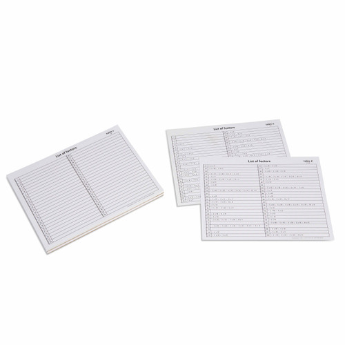 List Of Factors Tables List Of Factors Tables