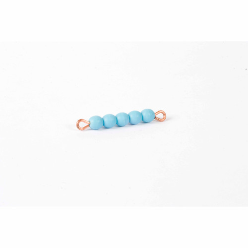Individual Glass Bead Bar Of 5: Light Blue