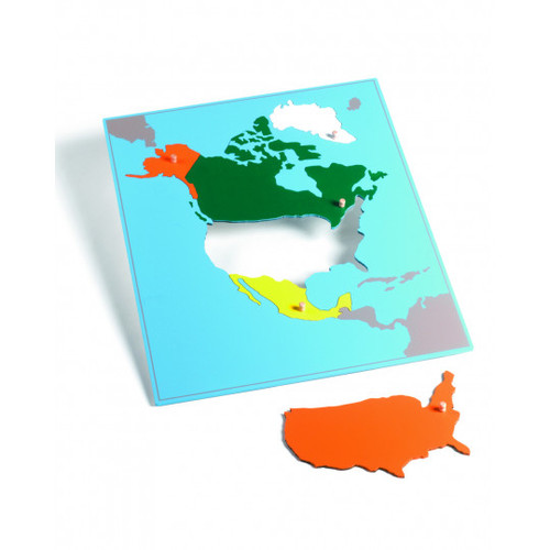 Puzzle map of North America