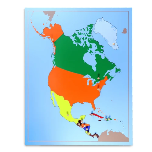 Puzzle map of North America