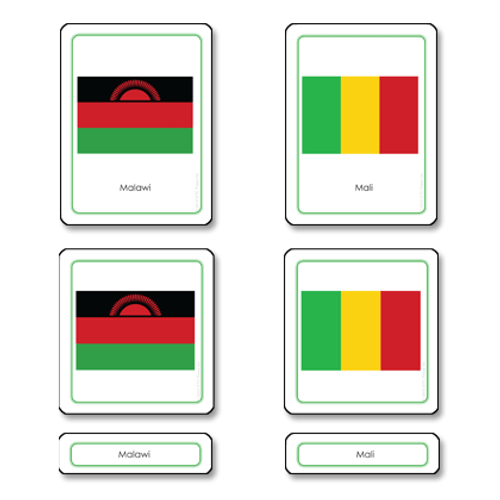 Flags of the World - 3 Part Cards