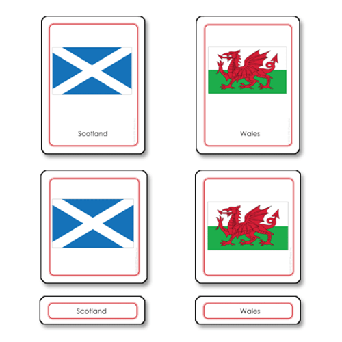 Flags of Europe - 3 Part Cards