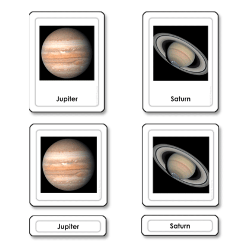 Planets of the Solar System - 3 Part Cards