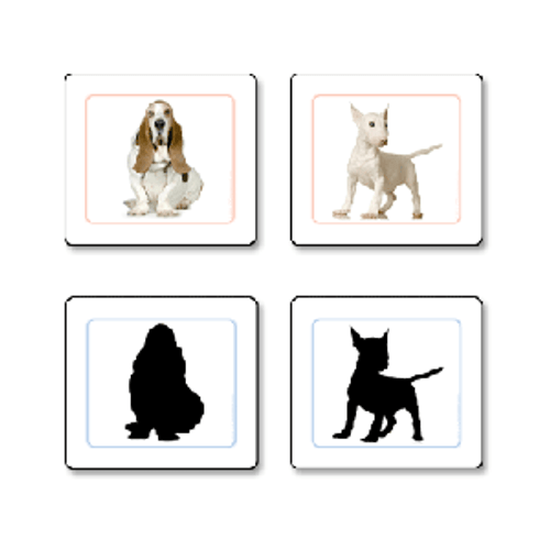 Dogs and Silhouettes cards set 1