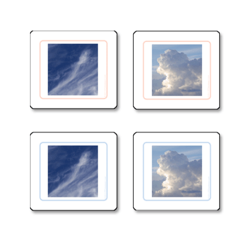  Types of clouds matching cards