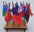 Flags of the Oceania 15 with  stand