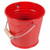 Small Metal Bucket: Red